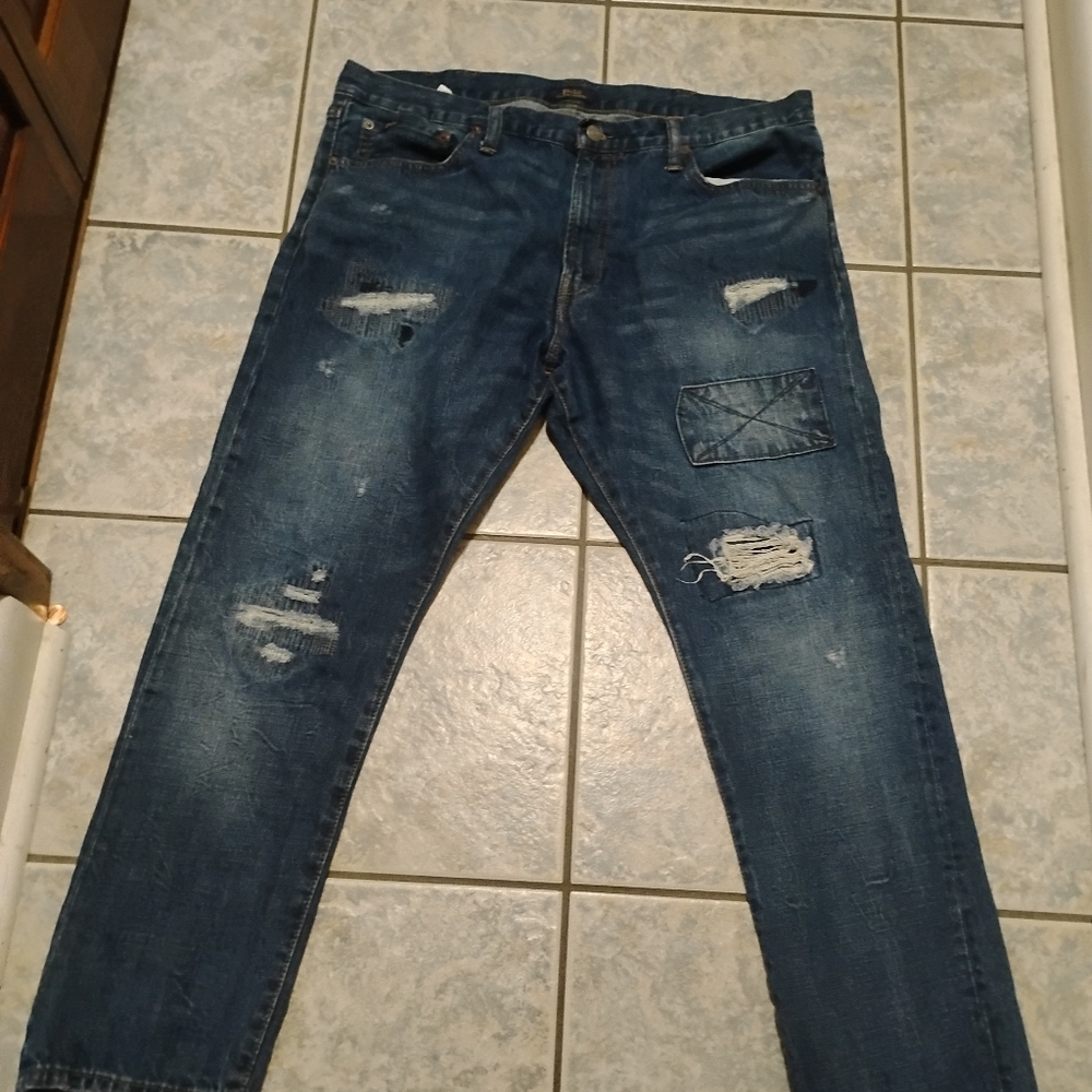 Men's Distressed Blue Jeans Ralph Lauren 38/30